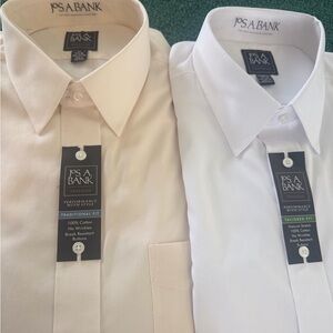 Jos. A. Bank Men’s Dress Shirt - White and Cream one price 70. New w tags